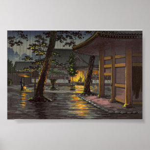 Tsuchiya Koitsu schetst Takanawa Sengakuji Tempel Poster