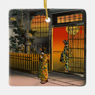 Tsuchiya Koitsu - Side Street Araki in Yotsuya Keramisch Ornament