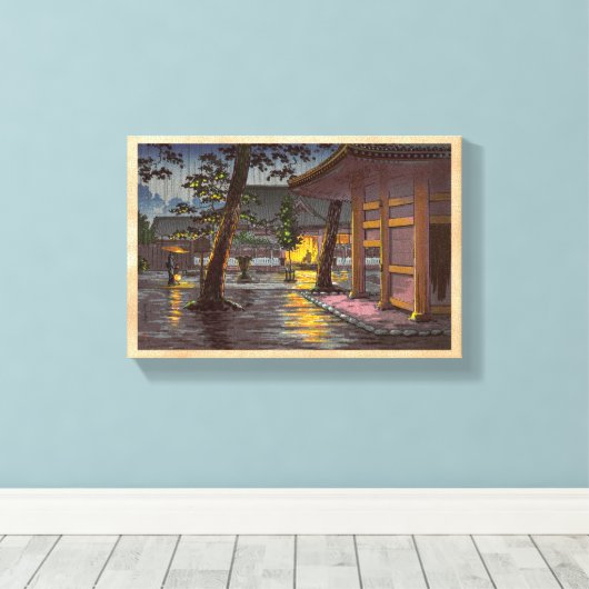 Tsuchiya Koitsu Sketches Takanawa Sengakuji Temple Canvas Afdruk (Insitu (Houten vloer))