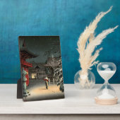 Tsuchiya Koitsu - Sneeuw bij het Nezu-schrijn Fotoplaat (Zijkant)