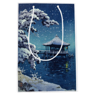 Tsuchiya Koitsu - Sneeuw op de Ukimido bij Katada Medium Cadeauzakje