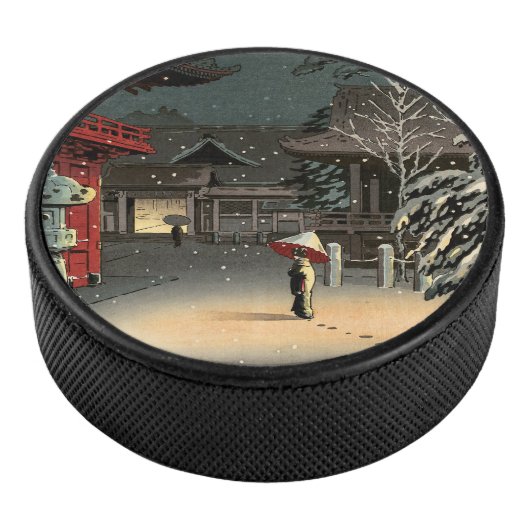 Tsuchiya Koitsu - Sneeuw op Nezu Shrine Hockey Puck (3/4)