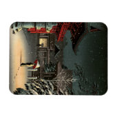 Tsuchiya Koitsu - Sneeuw op Nezu Shrine Magneet (Horizontaal)