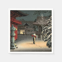 Tsuchiya Koitsu - Sneeuw op Nezu Shrine