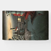 Tsuchiya Koitsu - Sneeuw op Nezu Shrine Spandoek (Horizontaal)