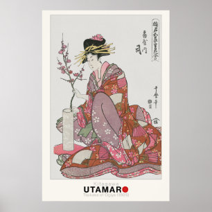 Tsukasa van Ogiya door Utamaro - Japanse Pos Poster