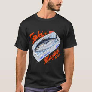 Tsukiji Vismarkt Tonijnkrat Retro Japanse Straat T-shirt