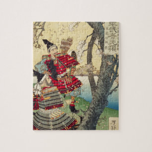 Tsukioka Yoshitoshi - Yoshitsune en Benkei Legpuzzel