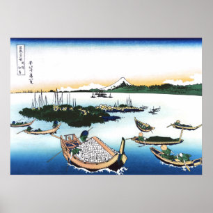 Tsukuda-eiland in de provincie Musashi Poster