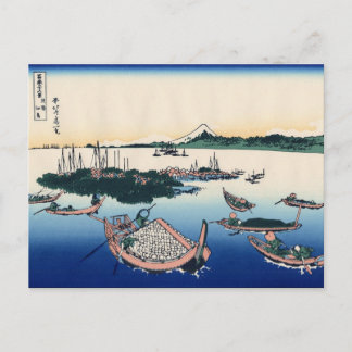 Tsukuda in de provincie Musashi (door Hokusai) Briefkaart