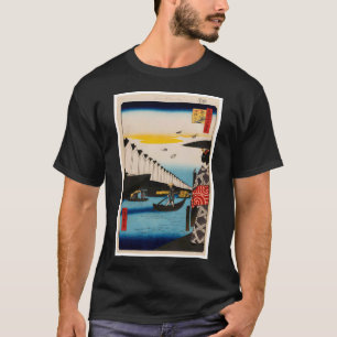 Tsukudajima vanaf Eitai-brug, nr. 4 in One Hundre T-shirt