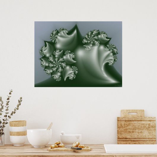 Tsunami Fractal Poster (Keuken)