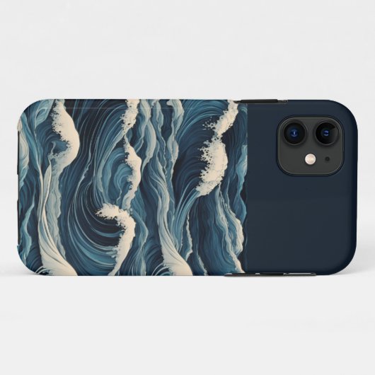 tsunami-golven Case-Mate iPhone case (Achterkant (horizontaal))