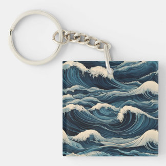 tsunami-golven sleutelhanger