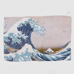 Tsunami Grote Golf van Kanagawa Japan door Hokusai Golfhanddoek