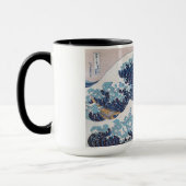 Tsunami Grote Golf van Kanagawa Japan door Hokusai Mok (Links)