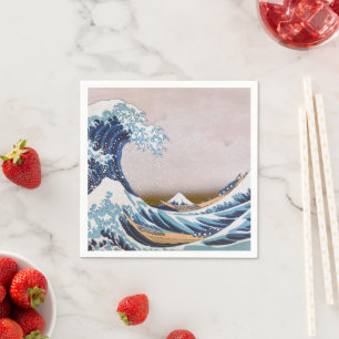 Tsunami Grote Golf van Kanagawa Japan door Hokusai Servet