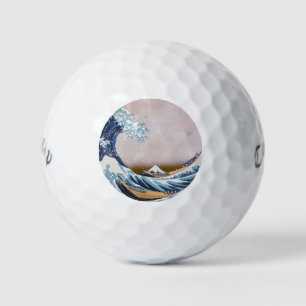 Tsunami Grote Golf voor Kanagawa Japan door Hokusa Golfballen
