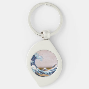 Tsunami Grote Golf voor Kanagawa Japan door Hokusa Sleutelhanger