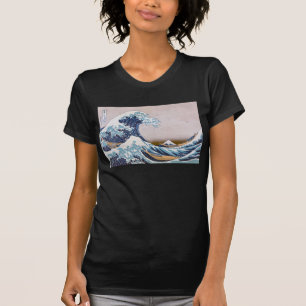 Tsunami Grote Golf voor Kanagawa Japan door Hokusa T-shirt