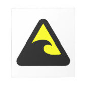 Tsunami Hazard Sign Notitieblok (Voorkant)