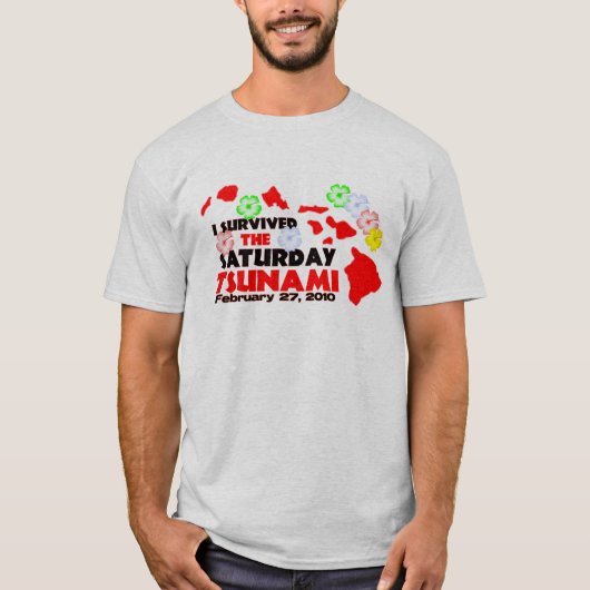 Tsunami Survivor (2 zijdes) T-shirt (Voorkant)