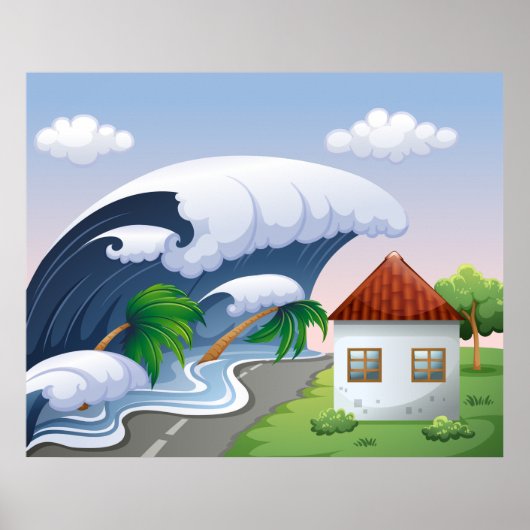 Tsunami Wave Poster (Voorkant)