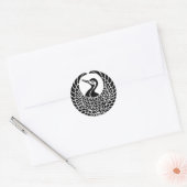 Tsuru-mon Ronde Sticker (Envelop)