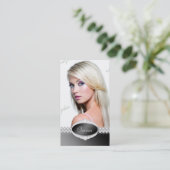 TT-Diamond Bliss Black F Beauty Pageant-fotokaart Visitekaartje (Staand voorkant)
