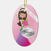TT-Miss Princess Brunette Custom Photo Ornament (Links)