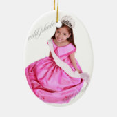 TT-Miss Princess Brunette Custom Photo Ornament (Achterkant)