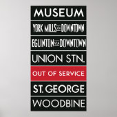 TTC-ondergrondse bestemming Sign v1 Poster (Voorkant)