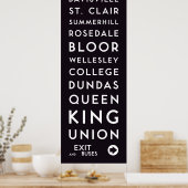 TTC - Southbound Stations Long Poster (Keuken)