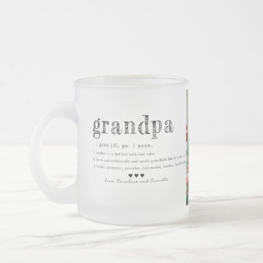 Tu aimes grand-père Mug |Deux photos de café manus (Gauche)