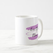 Tu aimes maman, café blanc et violet Mug (Devant droit)