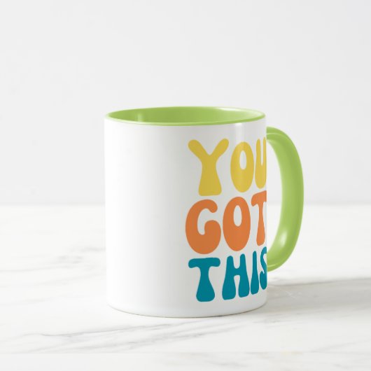 "Tu As Ça" Mug De Café (Vert) (Devant droit)