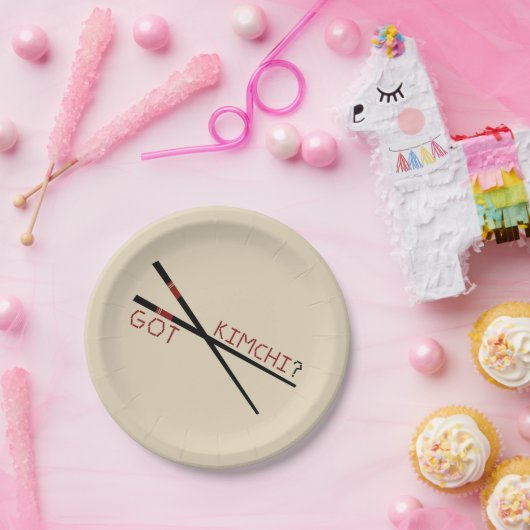 Tu as Kimchi ? Assiettes en Papier. (Fête)