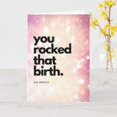 tu as réussi cet accouchement - Carte (Fleur jaune)