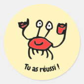Tu as réussi, petit crabe ! – Autocollants (Devant)