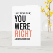 Tu avais raison Carte de la fête de maman (Fleur jaune)