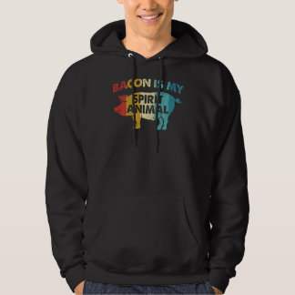 Tu Bacon is mijn geest dierlijk kostuum retro vark Hoodie