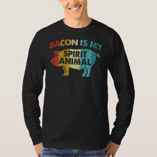 Tu Bacon is mijn geest dierlijk kostuum retro vark T-shirt