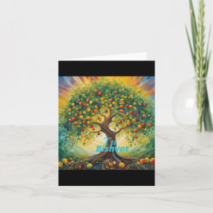 Tu Bishvat Gelukkig Nieuwjaar Voor Bomen Kaart