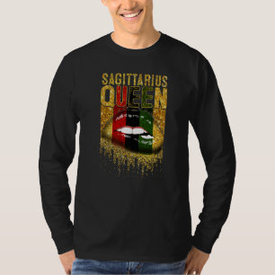 Tu Boogschutter Verjaardag Lippen Kostuum Zwart Vr T-shirt