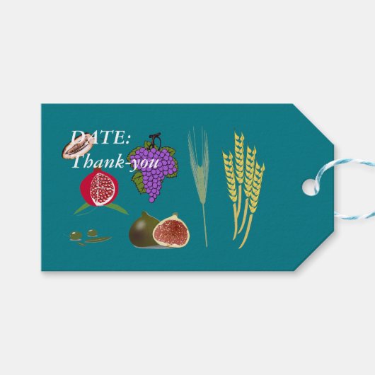 Tu B'Shvat Cadeaulabel (Voorkant (Horizontaal))