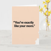 Tu Es Comme Maman Carte Pêche (Fleur jaune)
