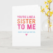 Tu es comme une soeur pour moi, drôle de carte de (Fleur jaune)