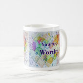 Tu Es Digne Coeur Café Mug (Devant droit)