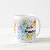 Tu Es Digne Coeur Mug Coffee Cup (Devant droit)