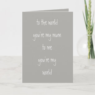 Tu es la carte de la fête des mères de My World